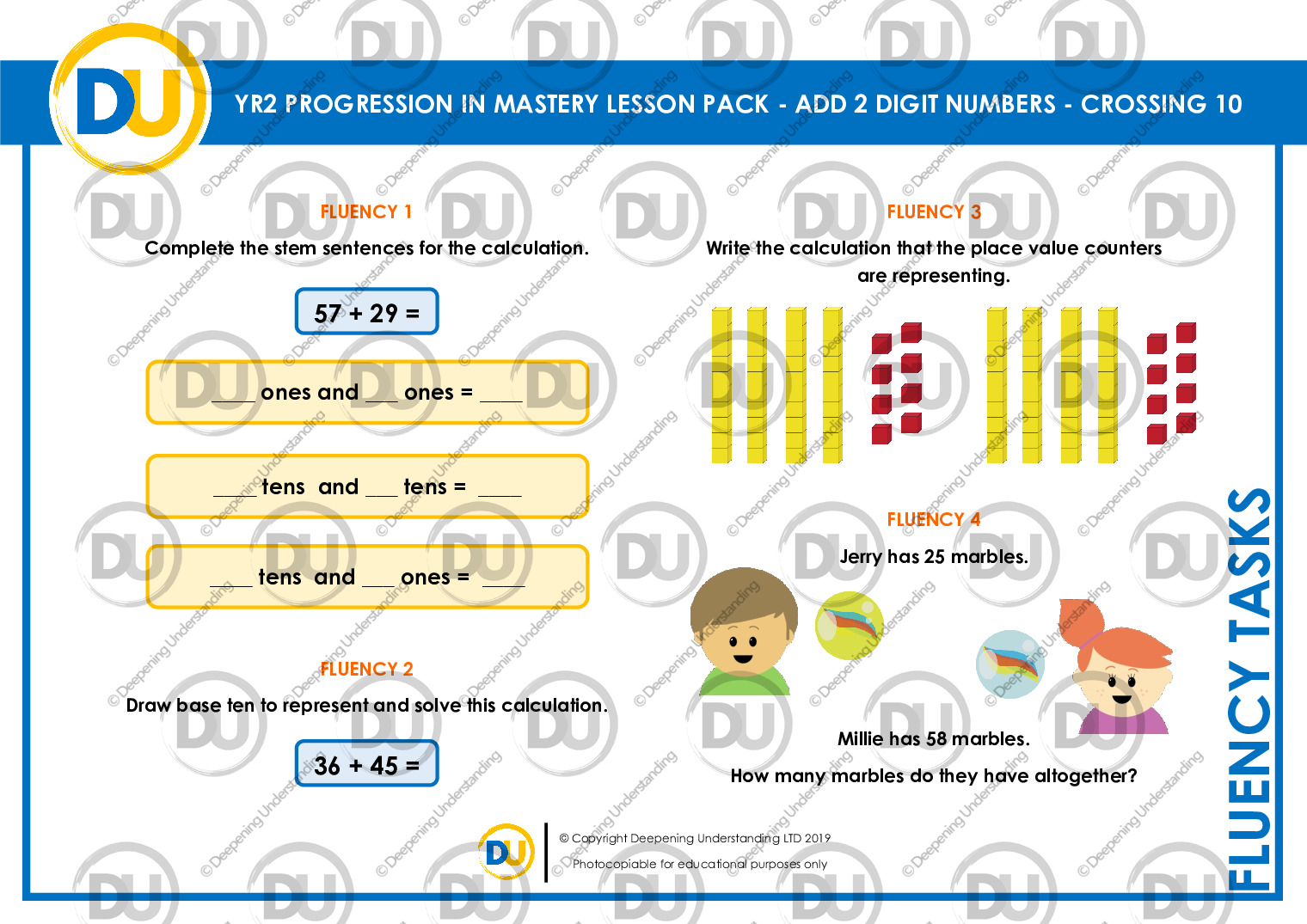 YR2 Progression In Mastery Pack 023 Add Two 2 Digit Numbers 