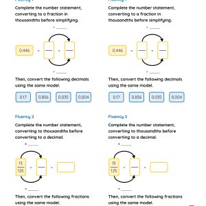 5M034 Master Equivalent Fractions as Decimals 2