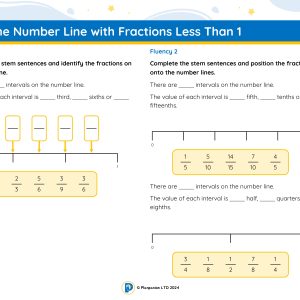 5M035 Master The Number Line with Fractions Less than 1