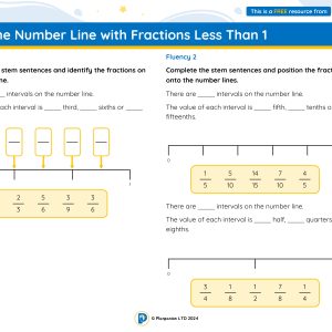 5M035 Master The Number Line with Fractions Less than 1 FREE